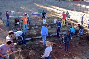 Everyone hard at work