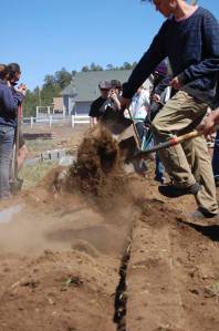 Shoveling action shot proves we actually did the work DSC_0146